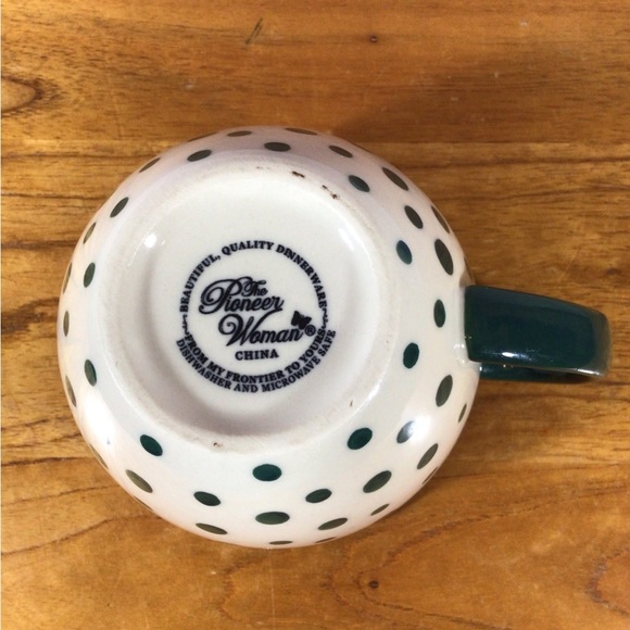 The Pioneer Woman Green Polka Dots 17oz Ceramic Mug - Picture 6 of 6